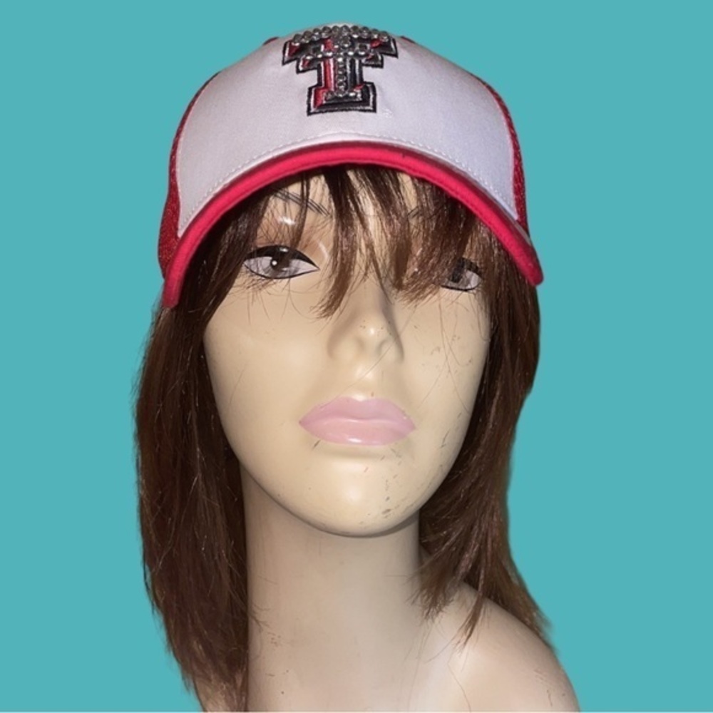 TEXAS TECH Bling Logo Baseball Cap Size S and M Officially Licensed - Picture 2 of 11